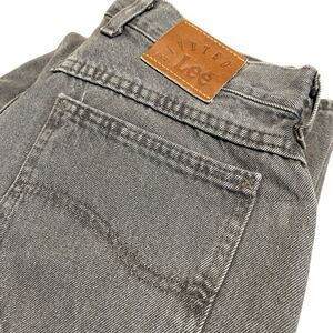 Vintage Women’s Lee Riveted Faded Black Denim Jeans Pants 8 M 29x30 USA Made